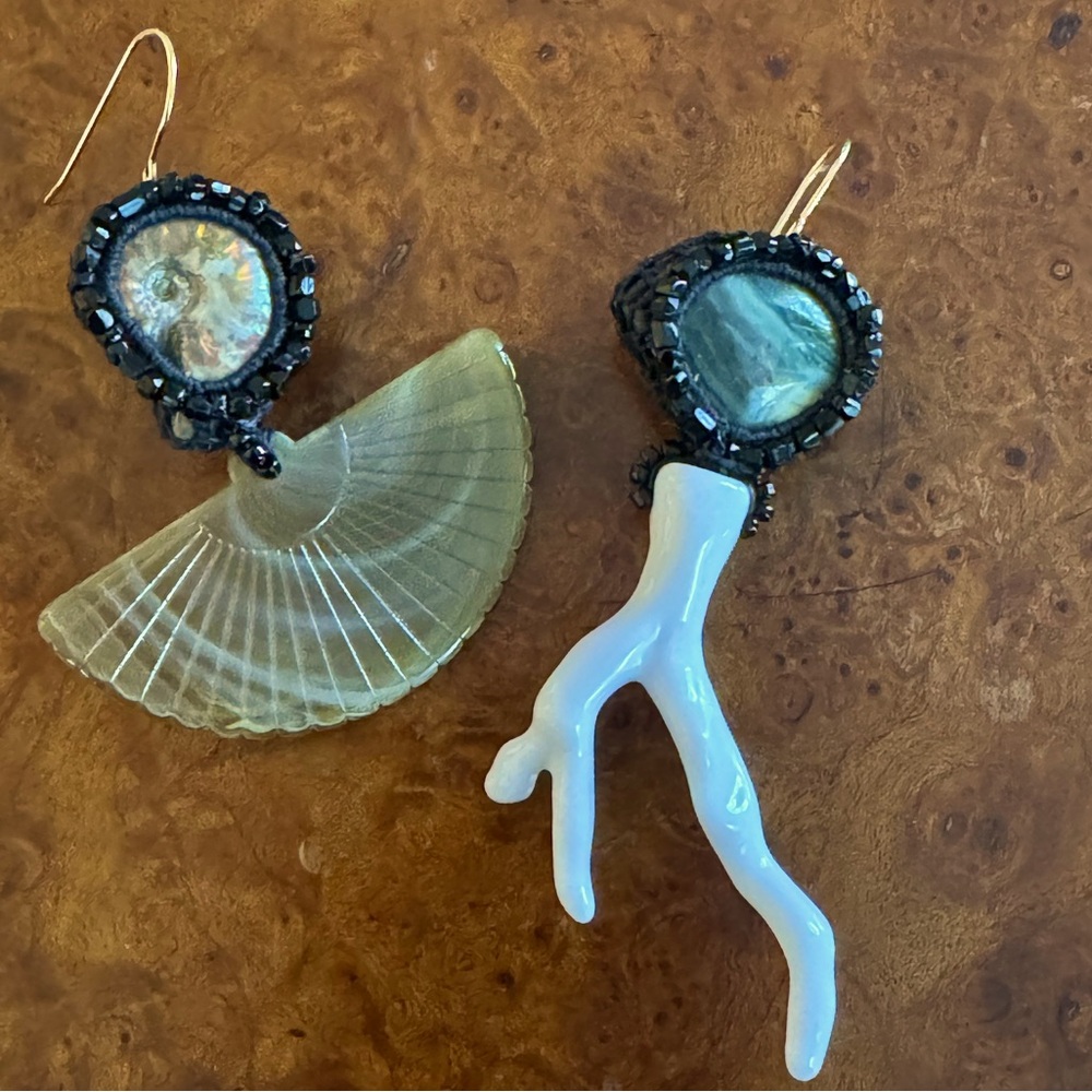 Handmade Jacki Holland 14k earrings